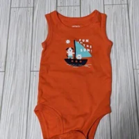 Carter's Other - Boy's Carter's Fun in‎ the Sun Tank Onesie Size 6M (B31)